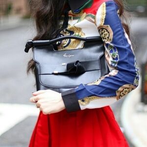 Foley and Corinna vegan black leather satchel shoulder bag